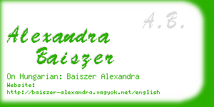 alexandra baiszer business card